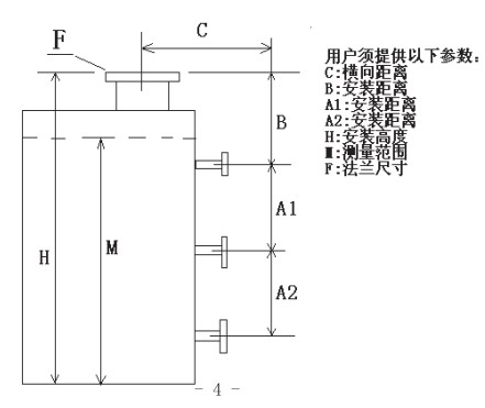 儲槽浮標液位計選型參數圖